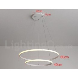 Dimmbare Pendelleuchte mit Fernbedienung im modernen Design der Kreise