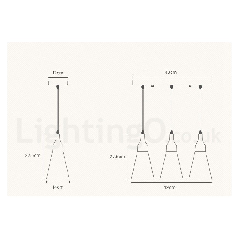 Moderne Pendelleuchte aus Holz mit 1 Licht und 3 Lichtern und Stoffschirm