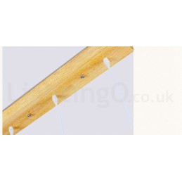 Moderne Pendelleuchte aus Holz mit 1 Licht und 3 Lichtern und Stoffschirm