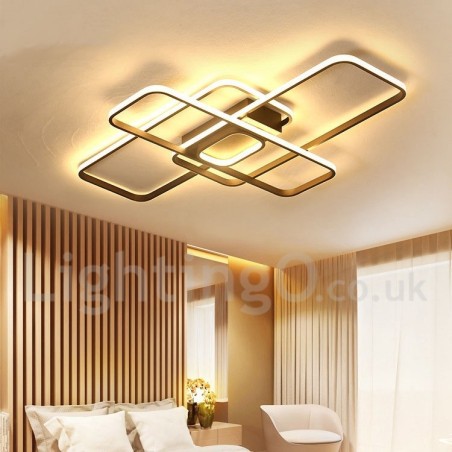 Moderne Deckenleuchte mit zeitgenössischer Aluminium-Malerei, Unterputzleuchte mit Ferndimmer, kann auch als Wandleuchte verwendet werden Moderne Deckenleuchte mit zeitgenössischer Aluminium-Malerei, Unterputzleuchte mit Ferndimmer, kann auch als Wandleuchte verwendet werden