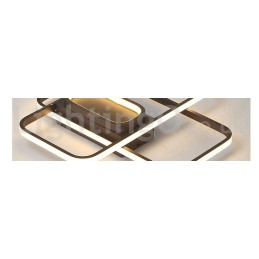 Moderne Deckenleuchte mit zeitgenössischer Aluminium-Malerei, Unterputzleuchte mit Ferndimmer, kann auch als Wandleuchte verwendet werden