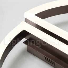 Runde, moderne Deckenleuchte aus Aluminium, Unterputzleuchte mit Ferndimmer, kann auch als Wandleuchte verwendet werden