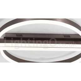 Runde, moderne Deckenleuchte aus Aluminium, Unterputzleuchte mit Ferndimmer, kann auch als Wandleuchte verwendet werden