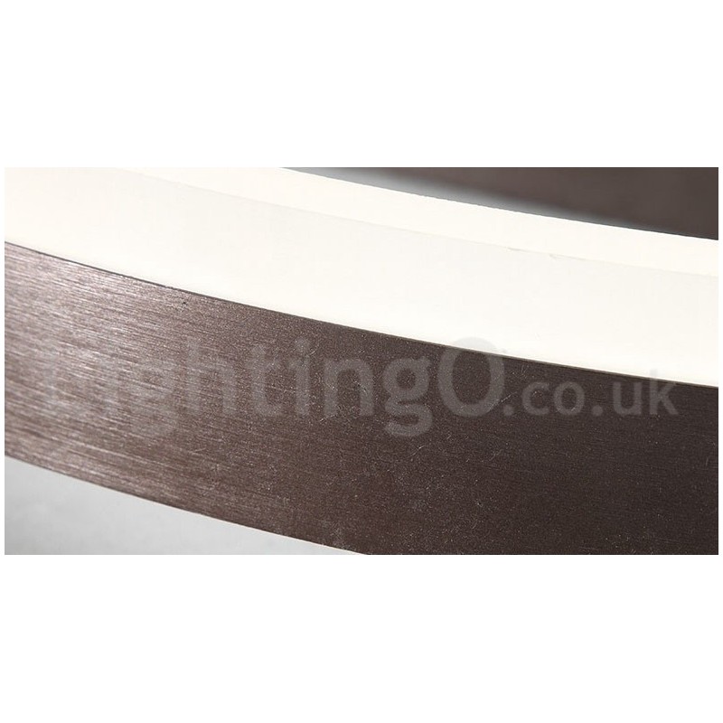Runde, moderne Deckenleuchte aus Aluminium, Unterputzleuchte mit Ferndimmer, kann auch als Wandleuchte verwendet werden