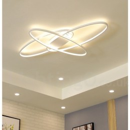 Dimmbare ovale, moderne Deckenleuchte aus Aluminium, Unterputzlampe für Wohnzimmer, Schlafzimmer, kann auch als Wandleuchte verwendet werden