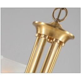 Luxuriöser rustikaler Retro-Vintage-Kerzenleuchter aus reinem Messing mit Glasschirmen