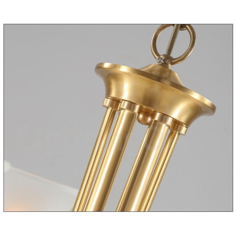 Luxuriöser rustikaler Retro-Vintage-Kerzenleuchter aus reinem Messing mit Glasschirmen