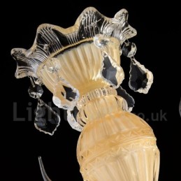 Luxuriöser moderner zeitgenössischer Kronleuchter mit Kerzenanhänger aus Kristall
