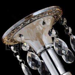 Luxuriöser moderner zeitgenössischer Kronleuchter mit Kerzenanhänger aus Kristall