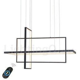Dimmbare lineare Pendelleuchte mit Fernbedienung Umgebungslicht Lackierte Oberflächen Aluminium Modernes Design