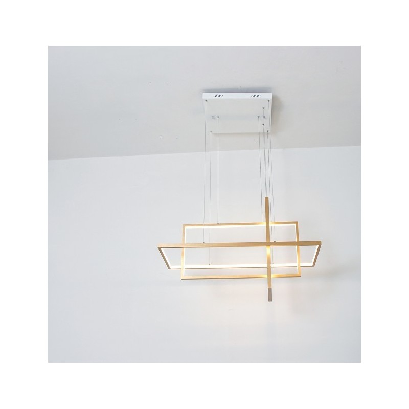 Dimmbare lineare Pendelleuchte mit Fernbedienung Umgebungslicht Lackierte Oberflächen Aluminium Modernes Design