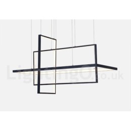 Dimmbare lineare Pendelleuchte mit Fernbedienung Umgebungslicht Lackierte Oberflächen Aluminium Modernes Design