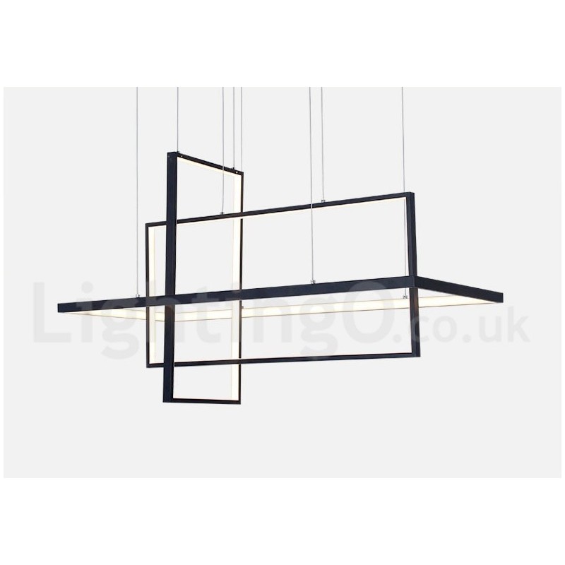 Dimmbare lineare Pendelleuchte mit Fernbedienung Umgebungslicht Lackierte Oberflächen Aluminium Modernes Design