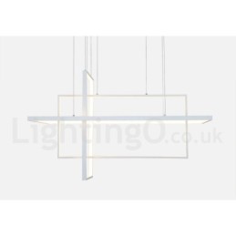 Dimmbare lineare Pendelleuchte mit Fernbedienung Umgebungslicht Lackierte Oberflächen Aluminium Modernes Design