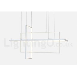 Dimmbare lineare Pendelleuchte mit Fernbedienung Umgebungslicht Lackierte Oberflächen Aluminium Modernes Design