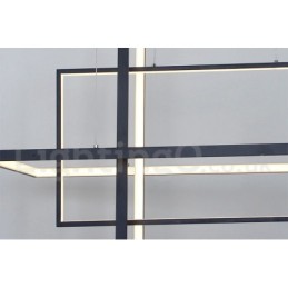 Dimmbare lineare Pendelleuchte mit Fernbedienung Umgebungslicht Lackierte Oberflächen Aluminium Modernes Design