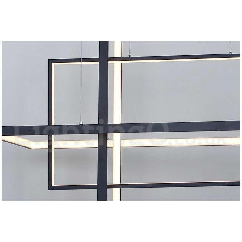 Dimmbare lineare Pendelleuchte mit Fernbedienung Umgebungslicht Lackierte Oberflächen Aluminium Modernes Design
