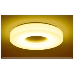 Dimmbare ultradünne runde Deckenleuchte aus Holz mit Acrylschirm Deckenlampe im nordischen Stil
