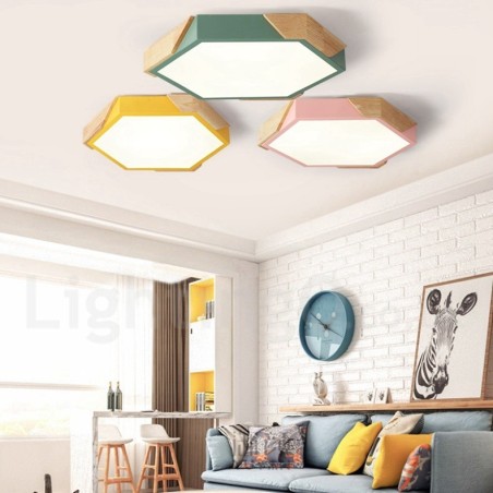 Dimmbare Macaron Ultradünne Mehrfarbige Holz-Deckenleuchte mit Acrylschirm Deckenlampe im nordischen Stil Dimmbare Macaron Ultradünne Mehrfarbige Holz-Deckenleuchte mit Acrylschirm Deckenlampe im nordischen Stil