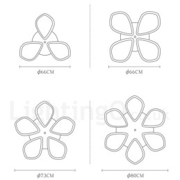Deckenleuchte mit Blütenblatt-Design aus Holz mit Acrylschirm, Deckenlampe im nordischen Stil