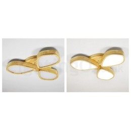 Deckenleuchte mit Blütenblatt-Design aus Holz mit Acrylschirm, Deckenlampe im nordischen Stil