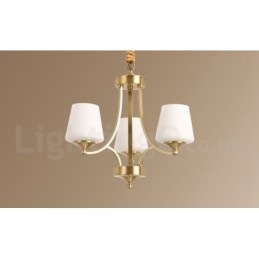Großer luxuriöser rustikaler Retro-Vintage-Kronleuchter aus reinem Messing mit Glasschirmen