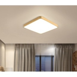 Ultradünne, quadratische, dimmbare, moderne Deckenleuchten im nordischen Stil aus Messing mit Acrylschirm, können auch als Wandleuchte verwendet werden.