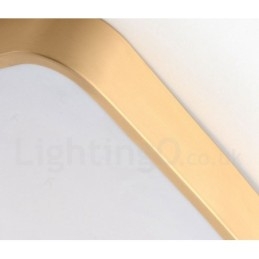 Ultradünne, quadratische, dimmbare, moderne Deckenleuchten im nordischen Stil aus Messing mit Acrylschirm, können auch als Wandleuchte verwendet werden.