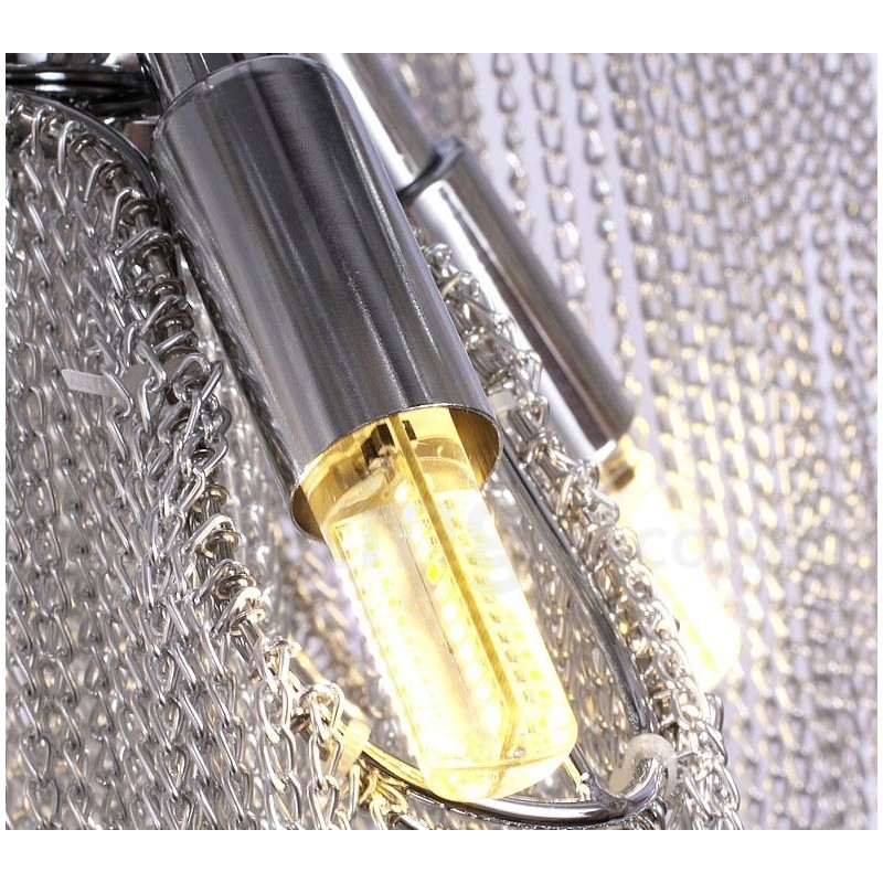 Aluminium Quasten Kronleuchter Designer Pendelleuchte Silber Farbe