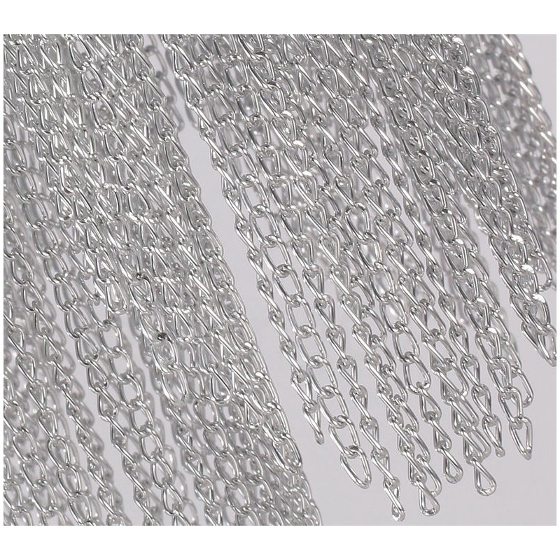 Aluminium Quasten Kronleuchter Designer Pendelleuchte Silber Farbe