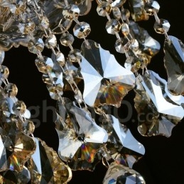 Retro Cognac Farbe K9 Kristall Moderner Kronleuchter