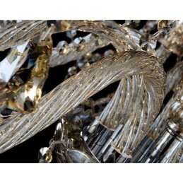 Retro Cognac Farbe K9 Kristall Moderner Kronleuchter