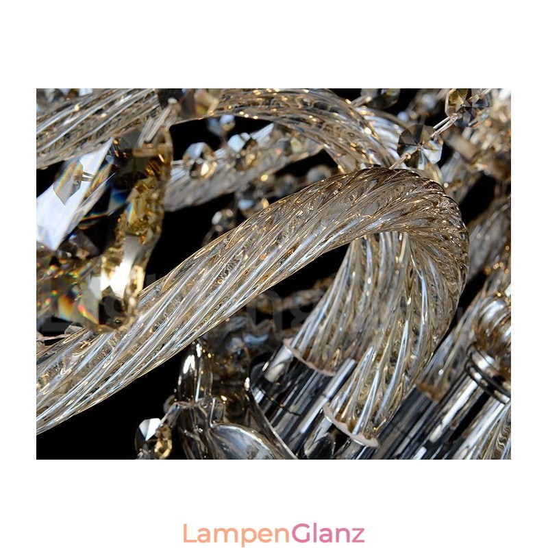 Retro Cognac Farbe K9 Kristall Moderner Kronleuchter