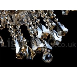 Retro Cognac Farbe K9 Kristall Moderner Kronleuchter