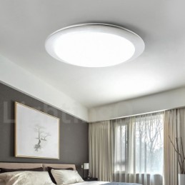 4 cm dicke, superdünne, dimmbare, moderne Deckenleuchten im zeitgenössischen nordischen Stil mit Acrylschirm und Fernbedienung, können auch als Wandleuchte verwendet werden