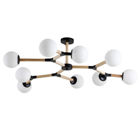 Nordic Modern Magic Bean Holz Molekular Kronleuchter aus Holz mit Glasschirmen Nordic Modern Magic Bean Holz Molekular Kronleuchter aus Holz mit Glasschirmen