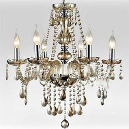 6 licht Der stil der palast Glas Kronleuchter Mit Kerze Birne