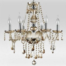 6 licht Der stil der palast Glas Kronleuchter Mit Kerze Birne