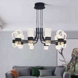 10-flammiger nordischer postmoderner Kronleuchter im 2021-Design mit Acrylschirmen