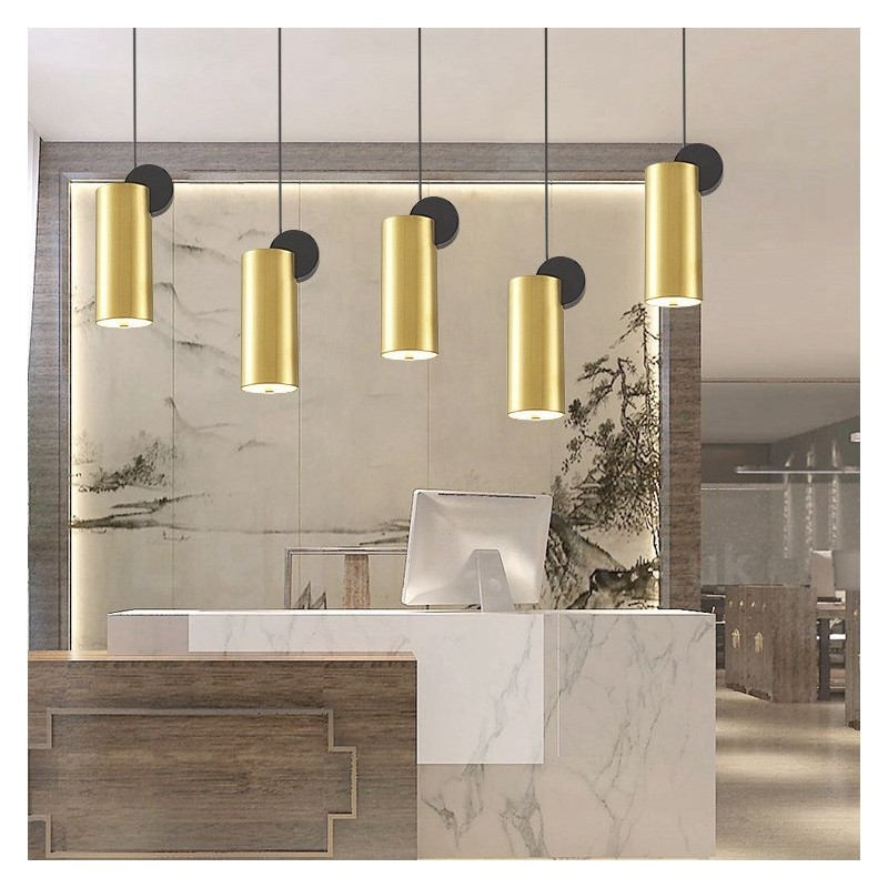 4 Stile Gold Schwarz Postmodern Pendelleuchte
