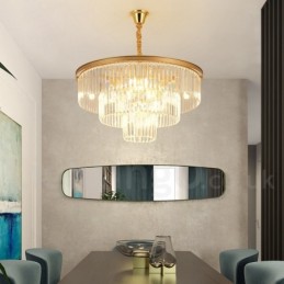 Postmodernen Luxus Runde K9 Kristall Anhänger Kronleuchter Lichter Ausstellung Halle