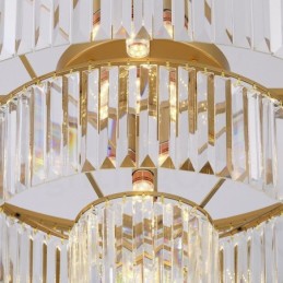 Postmoderne Luxus Runde K9 Kristall Unterputz Deckenleuchte Ausstellungshalle
