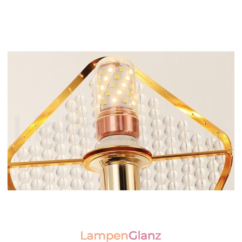 Gold Postmodern Luxus Runde K9 Kristall Pendelleuchte Kronleuchter Licht mit Acryl Schatten Ausstellungshalle