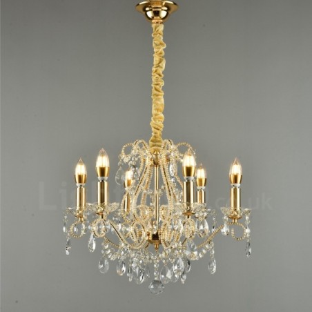 6 Licht Gold Silber Amerikanischen Stil Kristall Anhänger Kronleuchter Licht Shop 6 Licht Gold Silber Amerikanischen Stil Kristall Anhänger Kronleuchter Licht Shop