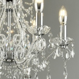 6 Licht Gold Silber Amerikanischen Stil Kristall Anhänger Kronleuchter Licht Shop