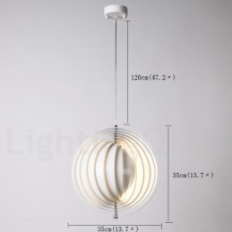 Globe White Rotate Postmodern DIY Pendelleuchte