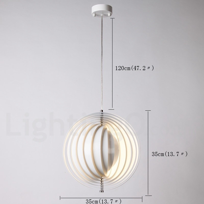 Globe White Rotate Postmodern DIY Pendelleuchte