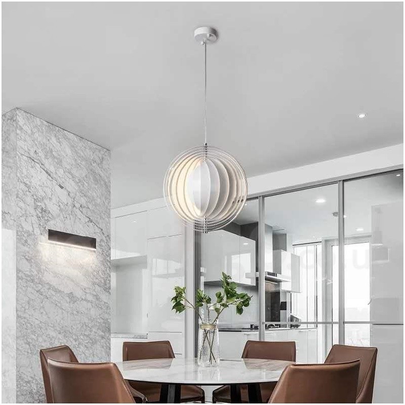 Globe White Rotate Postmodern DIY Pendelleuchte