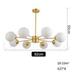8 Licht Reinem Messing Nordeuropa Bean Kronleuchter Moderne Metall Moleküle Pendelleuchte
