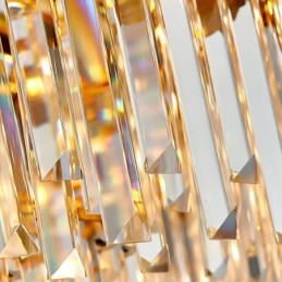 Zweistufiger luxuriöser postmoderner runder schwarzer und goldener K9-Kristall-Pendelleuchter